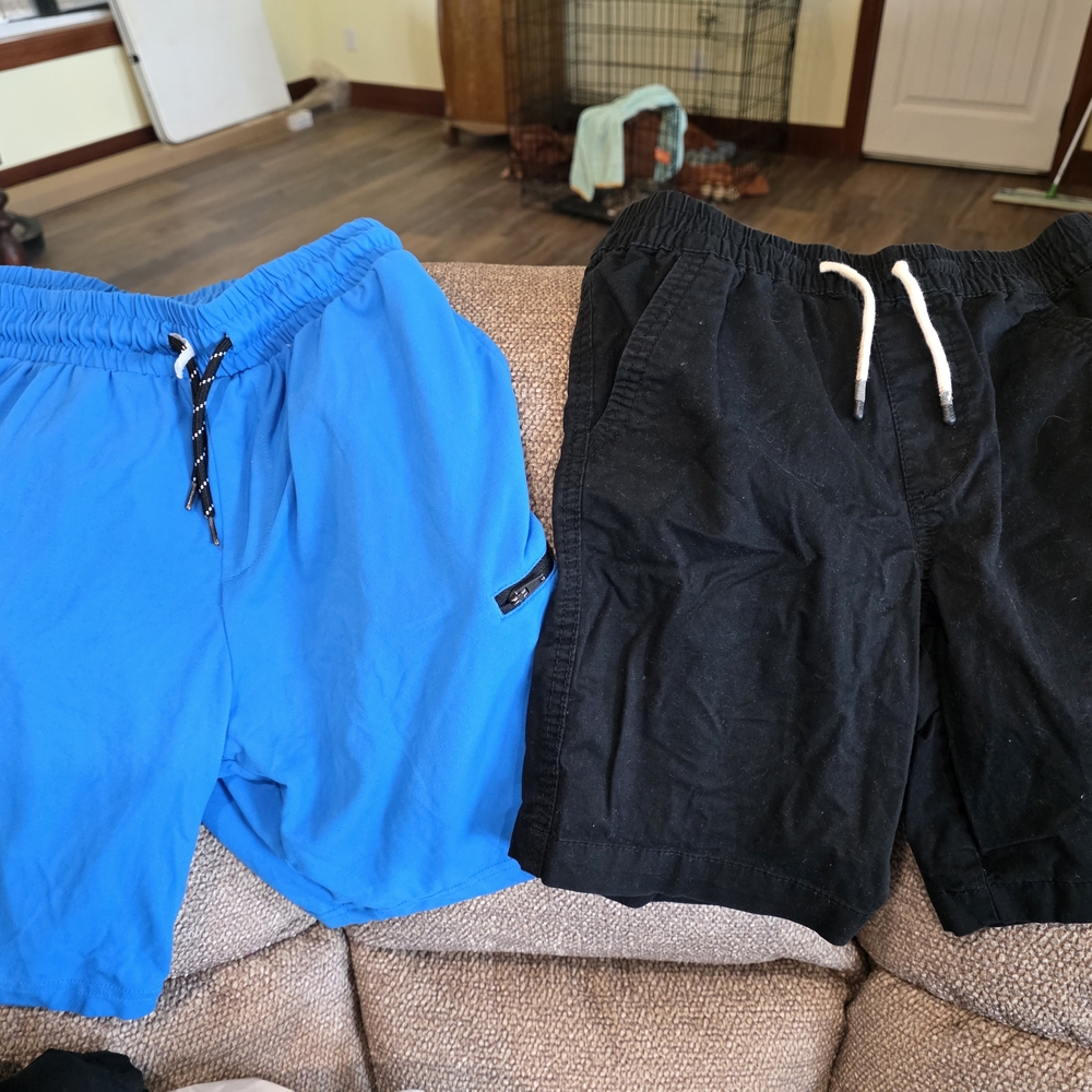 Kids Blue and Black Shorts Set